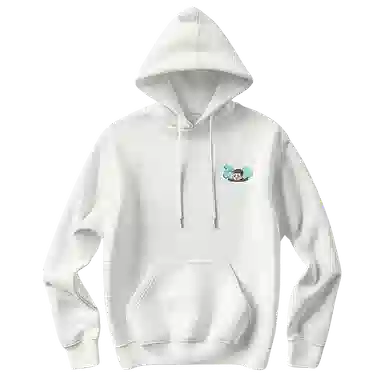 腾讯视频草场地 左手上篮官方系列 运动休闲百搭加绒卫衣 男女同款 白色