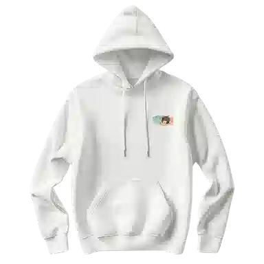 腾讯视频草场地 左手上篮官方系列 运动休闲百搭加绒卫衣 男女同款 白色