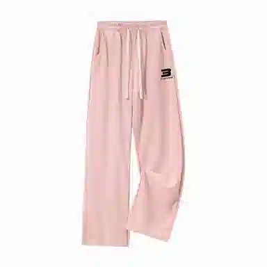 快鱼 户外纯色日常基础款直筒宽松垂感休闲透气吸汗舒适百搭针织运动裤 男女同款