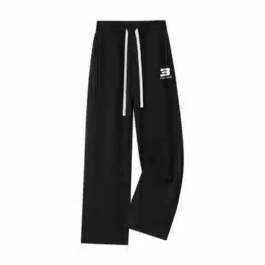 快鱼 户外纯色日常基础款直筒宽松垂感休闲透气吸汗舒适百搭针织运动裤 男女同款