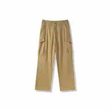 我是大卫 工装宽松美式复古高级感通勤户外大口袋直筒休闲裤 男女同款 深卡其色