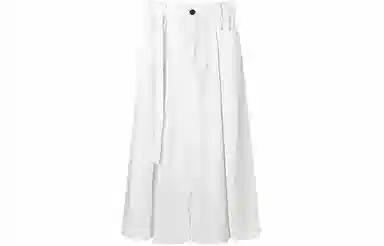 幻象者 纯色原创设计垂感宽松休闲裤 男女同款 白色