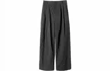 幻象者 纯色阔腿长裤休闲裤 男女同款 黑色