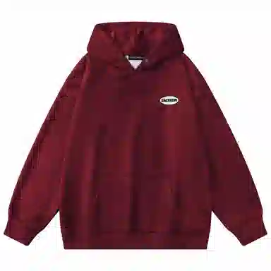 大卫贝肯 美式复古简约字母印花休闲宽松重磅百搭舒适连帽套头卫衣 男女同款