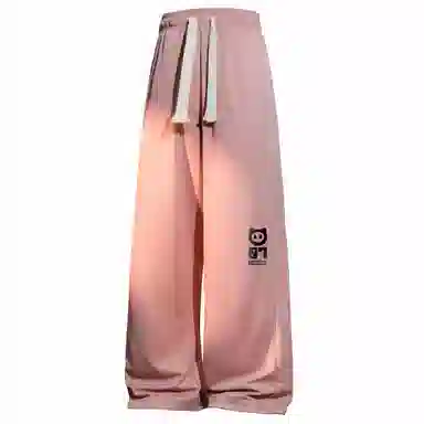 王者荣耀 鲁班七号星空梦想款 内里保暖加绒加厚直筒阔腿长裤宽松百搭亲肤舒适字母印花潮流个性学院风休闲裤 男女同款