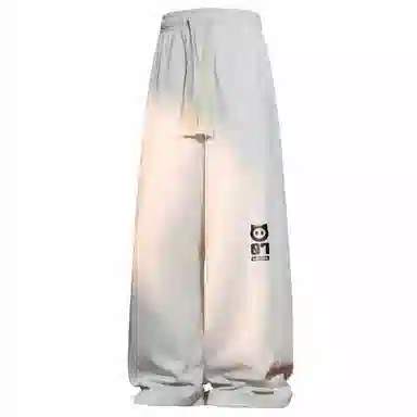 王者荣耀 鲁班七号星空梦想款 内里保暖加绒加厚直筒阔腿长裤宽松百搭亲肤舒适字母印花潮流个性学院风休闲裤 男女同款