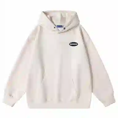 大卫贝肯 美式复古简约字母印花休闲宽松重磅百搭舒适连帽套头卫衣 男女同款