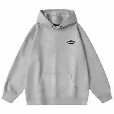 大卫贝肯 美式复古简约字母印花休闲宽松重磅百搭舒适连帽套头卫衣 男女同款