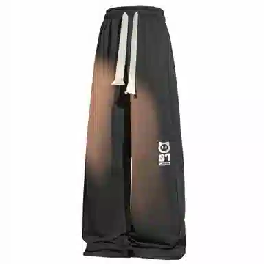 王者荣耀 鲁班七号星空梦想款 内里保暖加绒加厚直筒阔腿长裤宽松百搭亲肤舒适字母印花潮流个性学院风休闲裤 男女同款