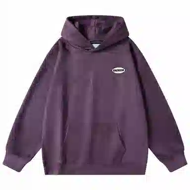 大卫贝肯 美式复古简约字母印花休闲宽松重磅百搭舒适连帽套头卫衣 男女同款