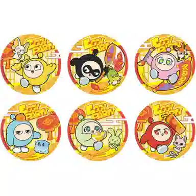 卡游 蛋仔派对马口铁新春系列周边谷子挂件胸章吧唧  徽章