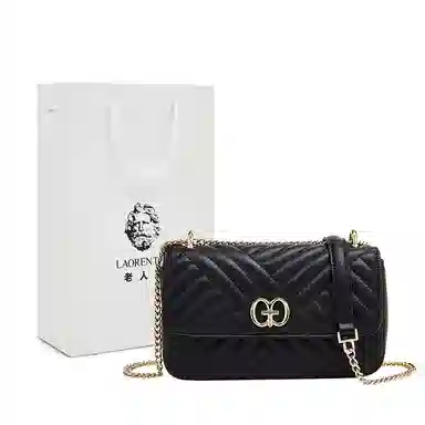 老人头 时尚高级感气质菱格通勤百搭 合成革 斜挎单肩包 女款 多色