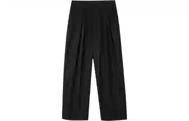 速写 纯色中腰宽松休闲裤 男款 黑色