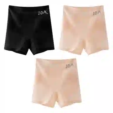 二三二三 收胯提臀微压高弹短裤亲肤抑菌无痕高腰不卷边不下滑四角裤纯色字母印花简约百搭打底裤 女款 组合装