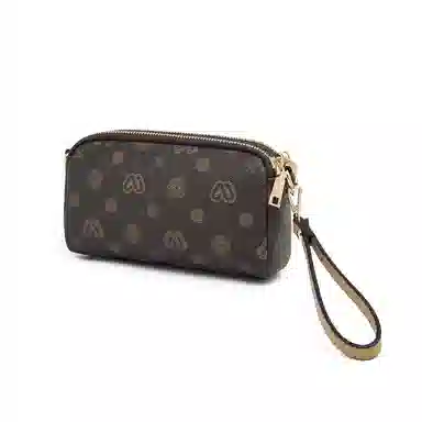 老人头 时尚高级感休闲百搭通勤 合成革 斜挎包 常规 女款 啡色