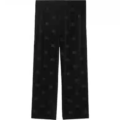 Burberry Printed Elastic Casual Pants Black