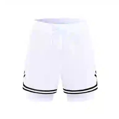 特色玫瑰蛇纹拼花透气速干凉感宽松篮球训练五分假两件裤运动短裤 男女同款