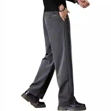 贵色 高级感纯色休闲西装裤 男款 黑色