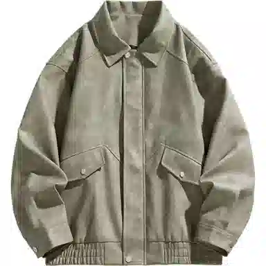 美式潮流复古翻领多风格休闲服饰皮衣 男女同款