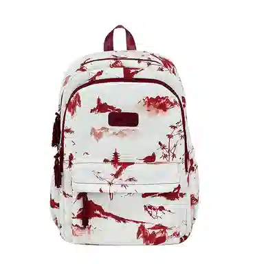 醇龙 简约百搭时尚 尼龙 双肩包 男女同款情侣款 粉色/红色/黑色/灰色/绿色