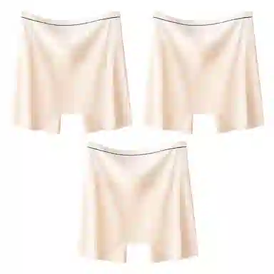 二三二三 凉感防走光免穿内裤无痕裸感高弹亲肤舒适透气不卷边四角裤撞色时尚百搭简约打底裤 女款 组合装