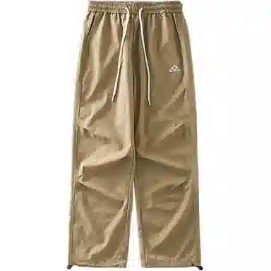 杜克恩 纯色中腰宽松冲锋裤 男款