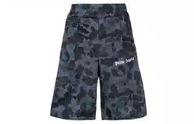 Palm Angels Camo Print Shorts Black