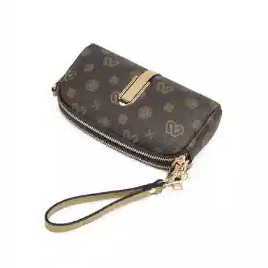 老人头 时尚高级感休闲百搭通勤 合成革 斜挎包 常规 女款 啡色