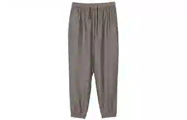 速写 纯色中腰束脚休闲裤 男款