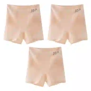 二三二三 收胯提臀微压高弹短裤亲肤抑菌无痕高腰不卷边不下滑四角裤纯色字母印花简约百搭打底裤 女款 组合装