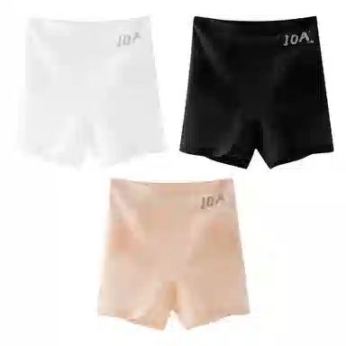 二三二三 收胯提臀微压高弹短裤亲肤抑菌无痕高腰不卷边不下滑四角裤纯色字母印花简约百搭打底裤 女款 组合装