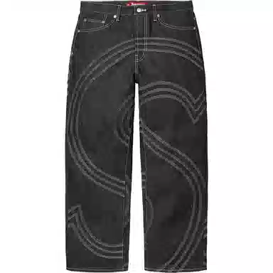 Supreme SS25 S Logo Rigid Baggy Jean Indigo