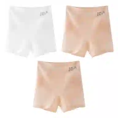 二三二三 收胯提臀微压高弹短裤亲肤抑菌无痕高腰不卷边不下滑四角裤纯色字母印花简约百搭打底裤 女款 组合装