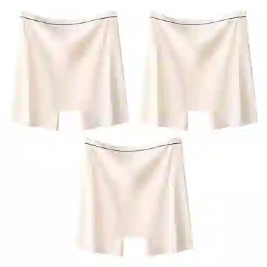 二三二三 凉感防走光免穿内裤无痕裸感高弹亲肤舒适透气不卷边四角裤撞色时尚百搭简约打底裤 女款 组合装