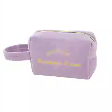 馨枕居 经典糖果色丝绒手提大容量便携八角化妆包