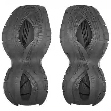 Balenciaga Platform Reduced Low Top Sneakers Black Grey