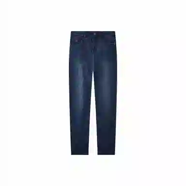 九牧王男裤专家 合体商务休闲直筒牛仔裤 男款 墨蓝