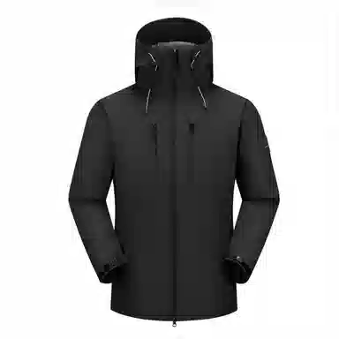 阿尔卑斯 户外防风防水纯色连帽宽松拉链长袖夹克外套 男女同款