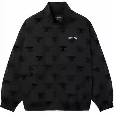Boy London Letter Print Zip Jacket Black