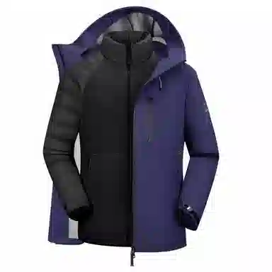 阿尔卑斯 户外防风防水纯色连帽宽松拉链长袖夹克外套 男女同款