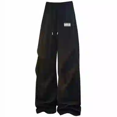 大卫贝肯 宽松简约纯色系带休闲裤 男女同款