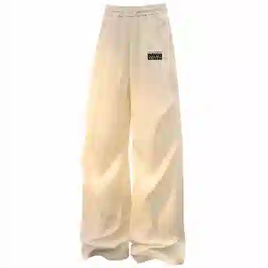 大卫贝肯 宽松简约纯色系带休闲裤 男女同款