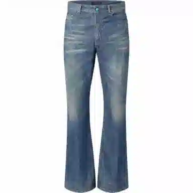 Louis Vuitton FW24 Mid-Rise Flare Jeans Blue