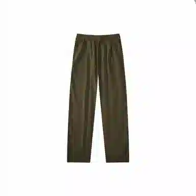 我是大卫 单掐褶松紧腰直筒裤慵懒风设计感宽松百搭休闲裤 男女同款