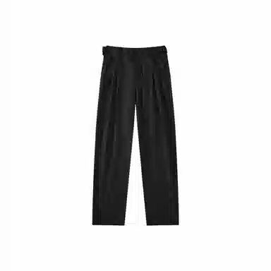 我是大卫 美式褶皱直筒侧边可调节腰带垂坠感免烫宽松休闲裤 男女同款