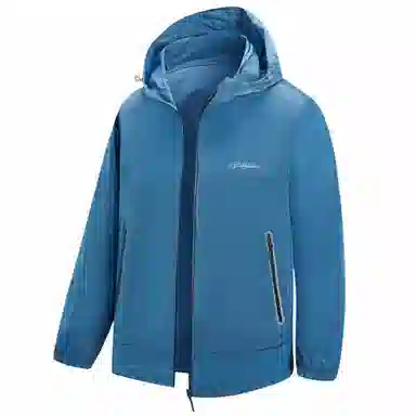 大卫贝肯 户外轻薄凉感速干字母宽松休闲防晒连帽风衣 男女同款 绿色