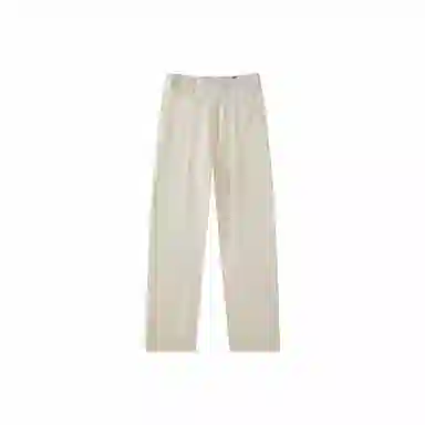 我是大卫 单褶皱纯色百搭直筒阔腿裤韩版高腰拖地长休闲裤 男女同款