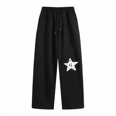 GOLFCROSS Pentagon Letter Print Straight Casual Pants