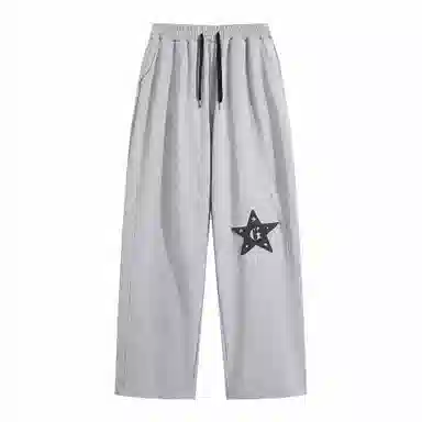 GOLFCROSS Pentagon Letter Print Straight Casual Pants