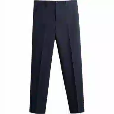 ZARA Slim Fit Pinstripe Trousers Blue